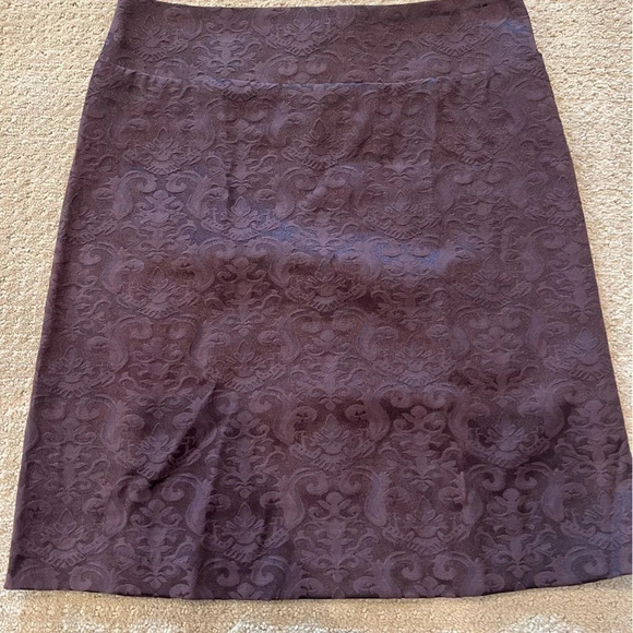 Vintage Style Brown Floral Skirt and Blazer B Darlin Size 7/8 - Picture 3 of 7
